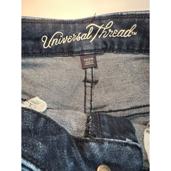 Universal Thread Women’s High Rise Bermuda Denim Shorts Blue Size 12 Used - Picture 2 of 5